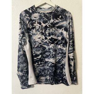 HUK/Mossy Oak Long Sleeve T-Shirt Size S Performance‎ Fabrics Black & White